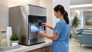 Healthcare ice machine for soft chewable ice