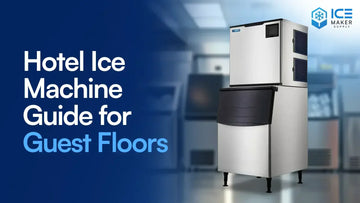 Hotel ice machine and guest floor ice dispenser 
