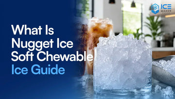Soft chewable nugget ice in a glass beverage container commonly called Sonic ice