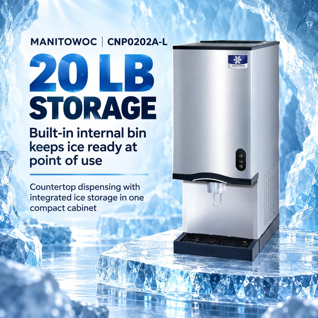 manitowoc-cnp0202a-l-countertop-nugget-ice-water-dispenser-front