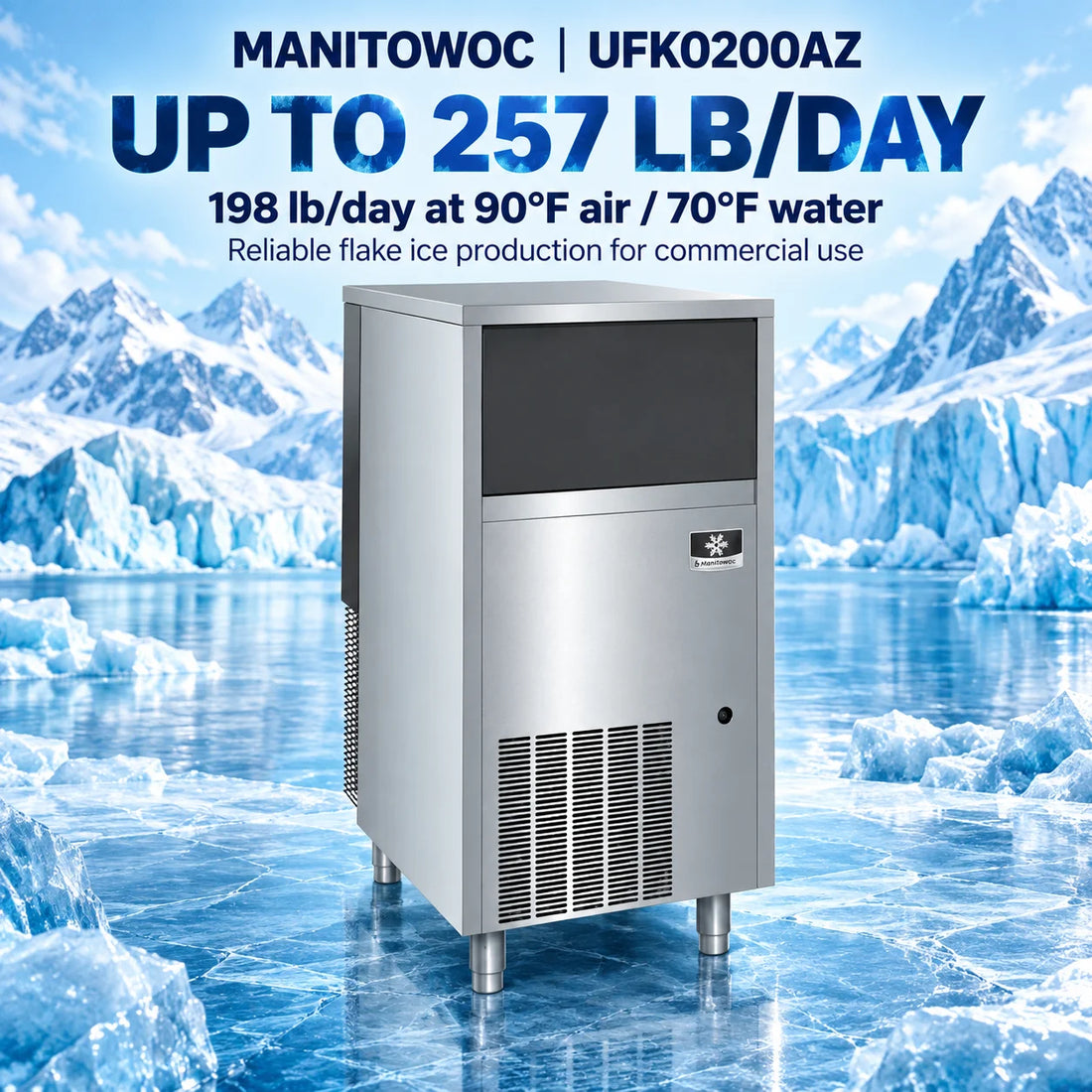 manitowoc-ufk0200az-undercounter-flake-ice-maker-front