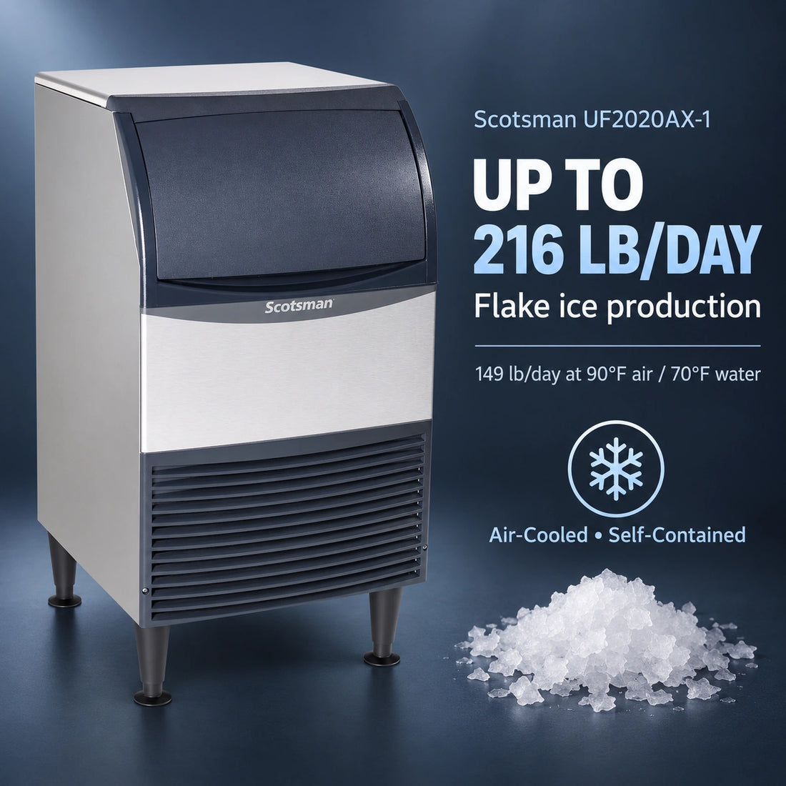 Scotsman ice machine on a white background