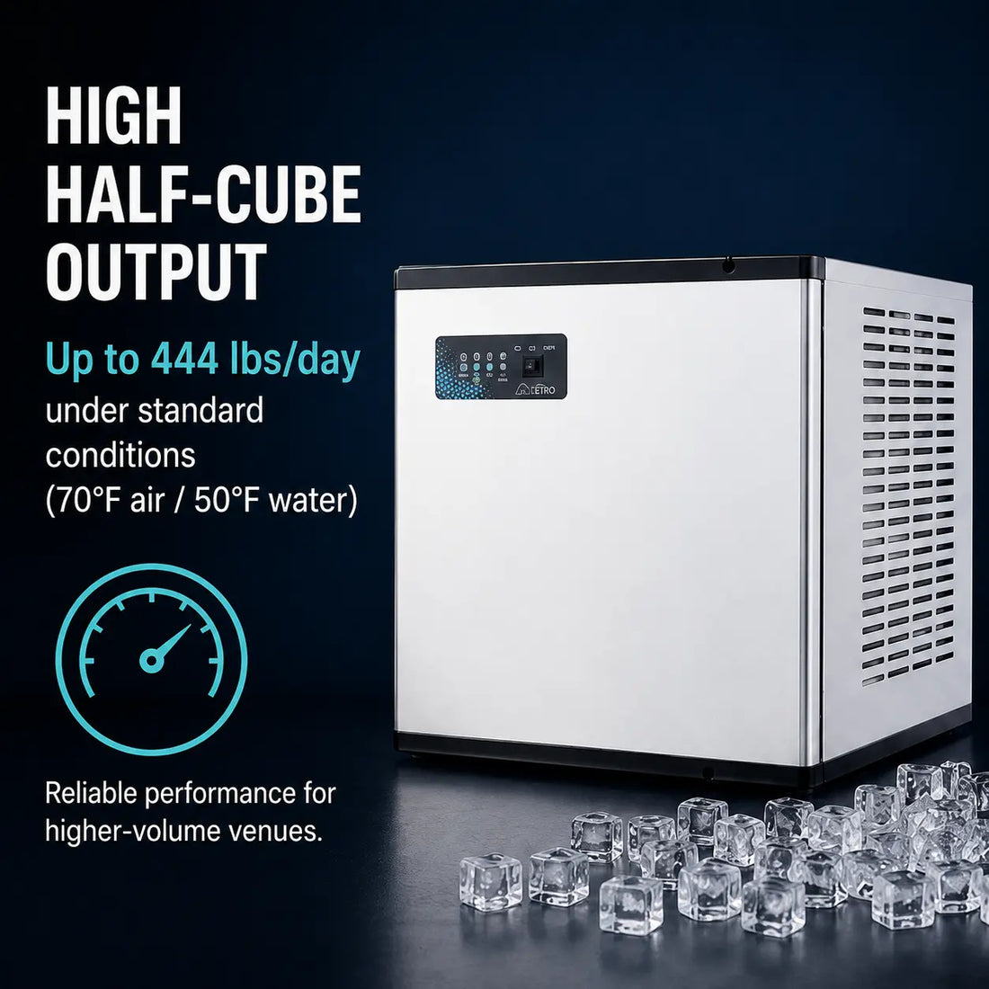 Ice machine on a white background