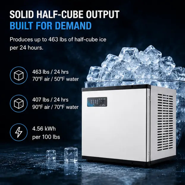 Ice machine on a white background