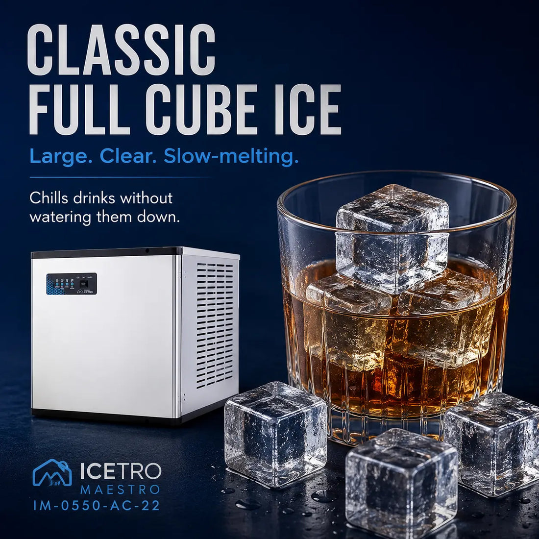 Ice machine on a white background