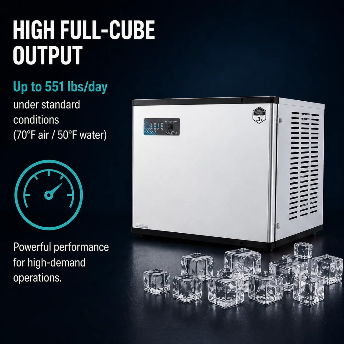 Ice machine on a white background