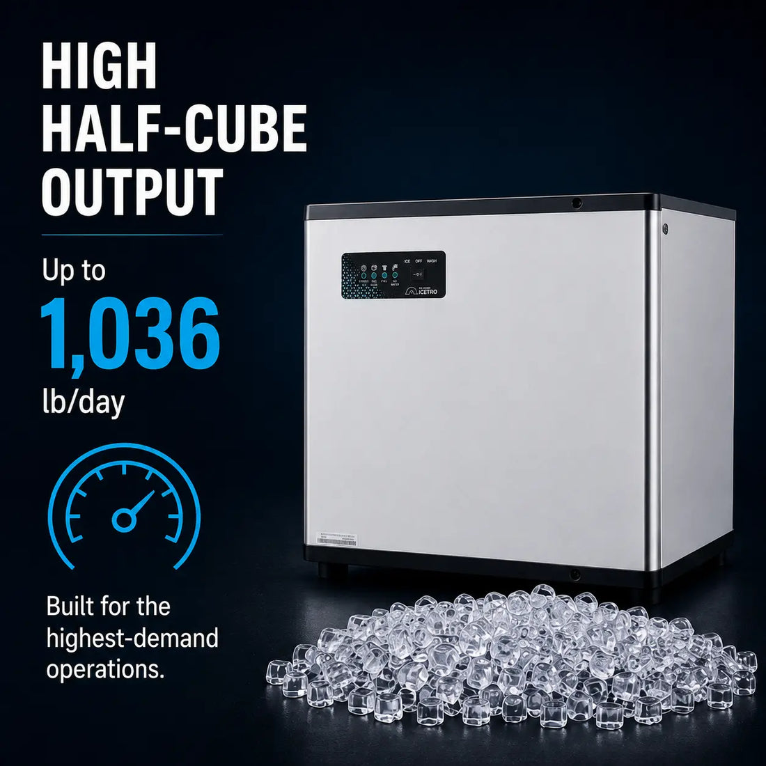 Ice maker on a white background