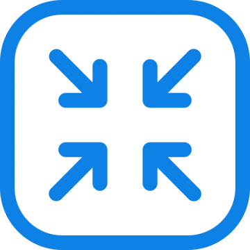 Blue arrows icon on a white background
