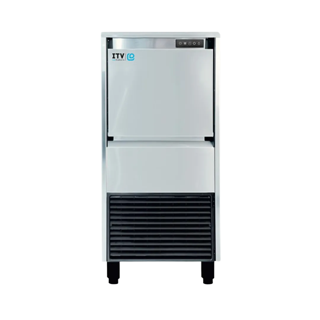 Front view of ITV IQN 200C undercounter nugget ice machine