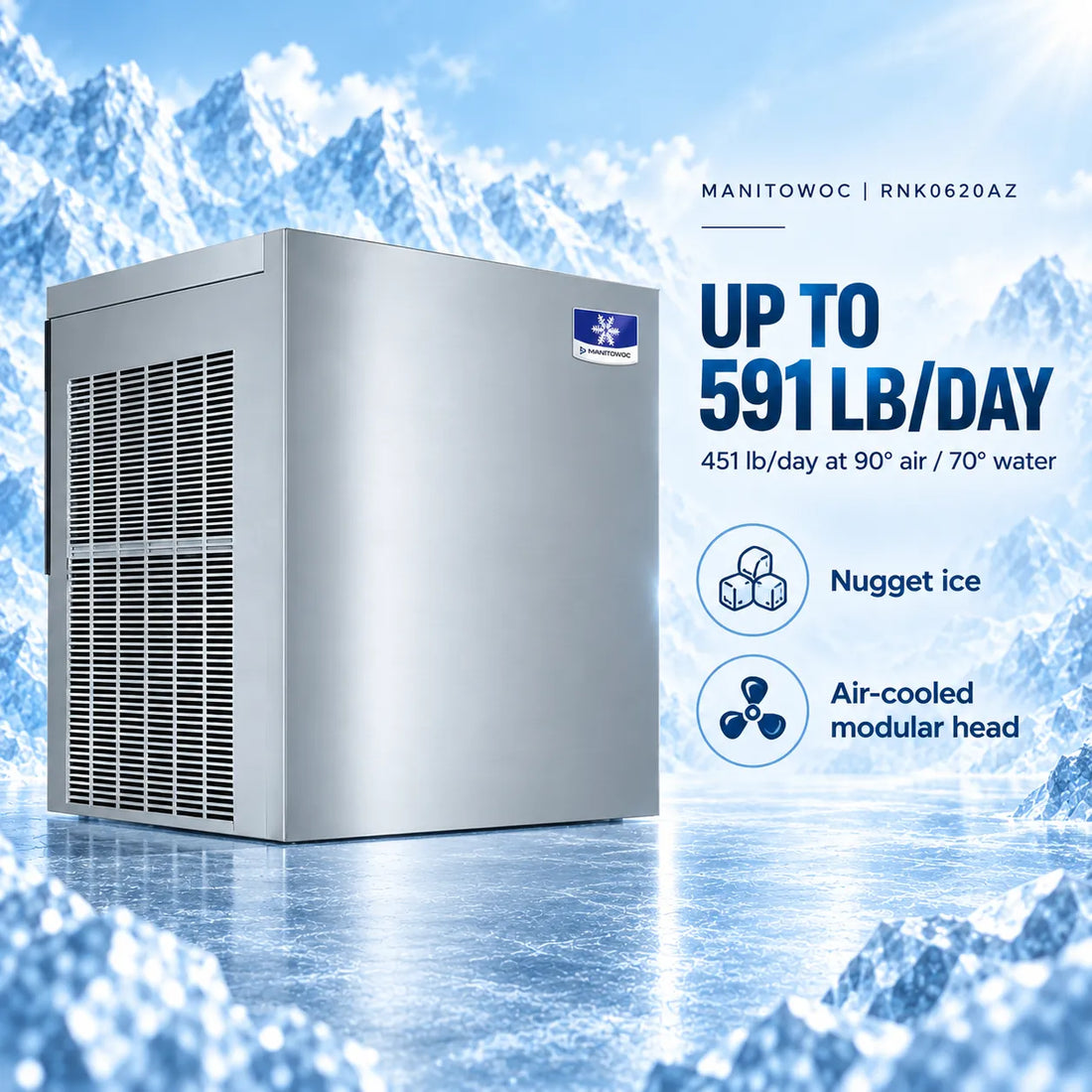 manitowoc-rnk0620az-modular-nugget-ice-maker-front