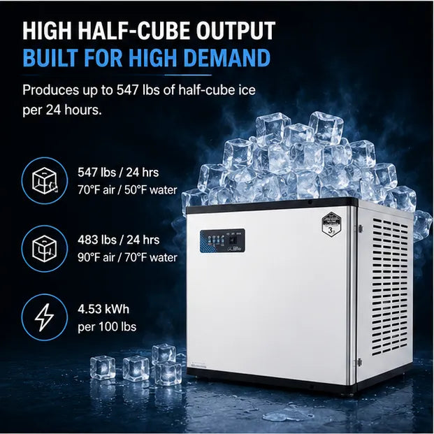 Ice machine on a white background
