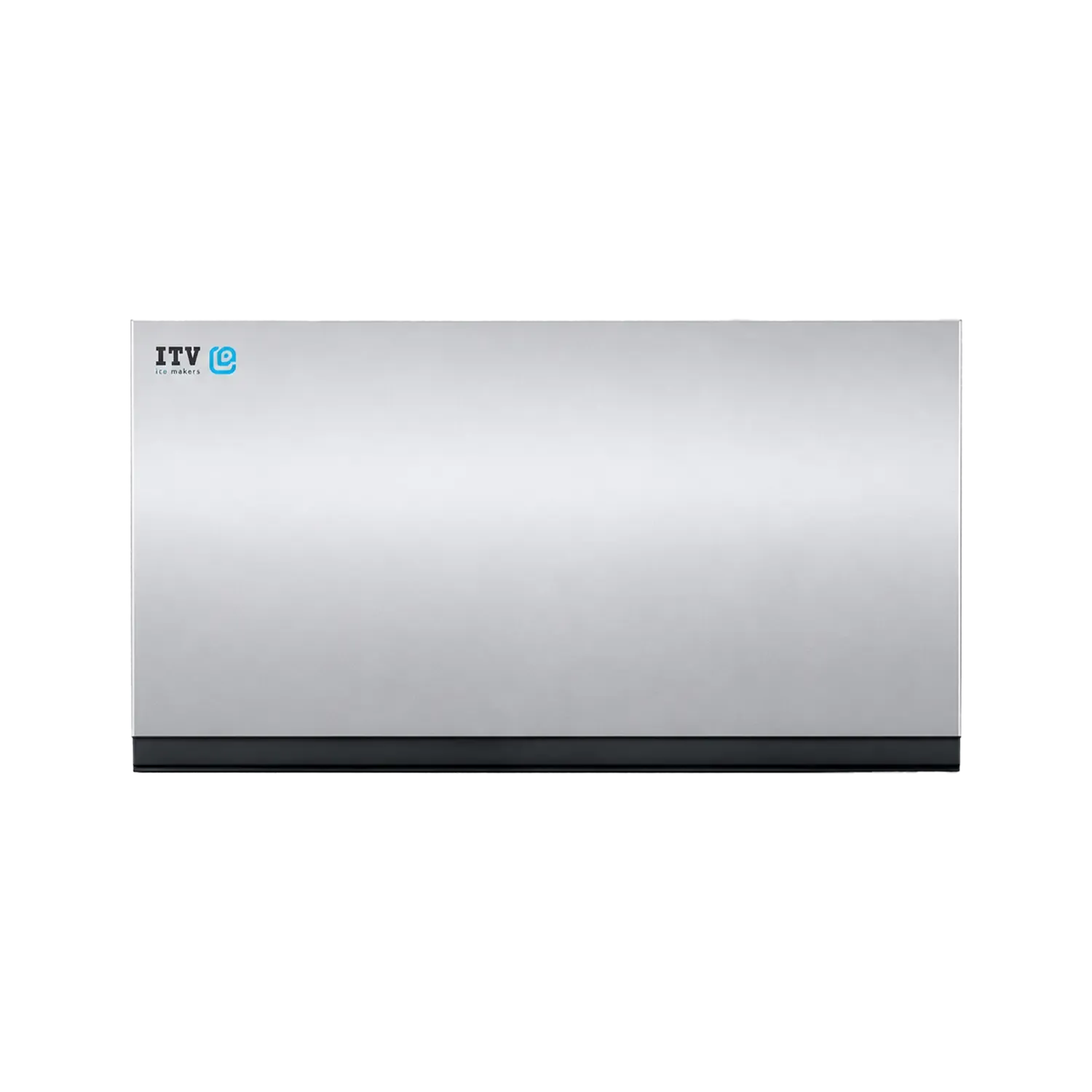 Stainless steel appliance with ITV logo on a white background