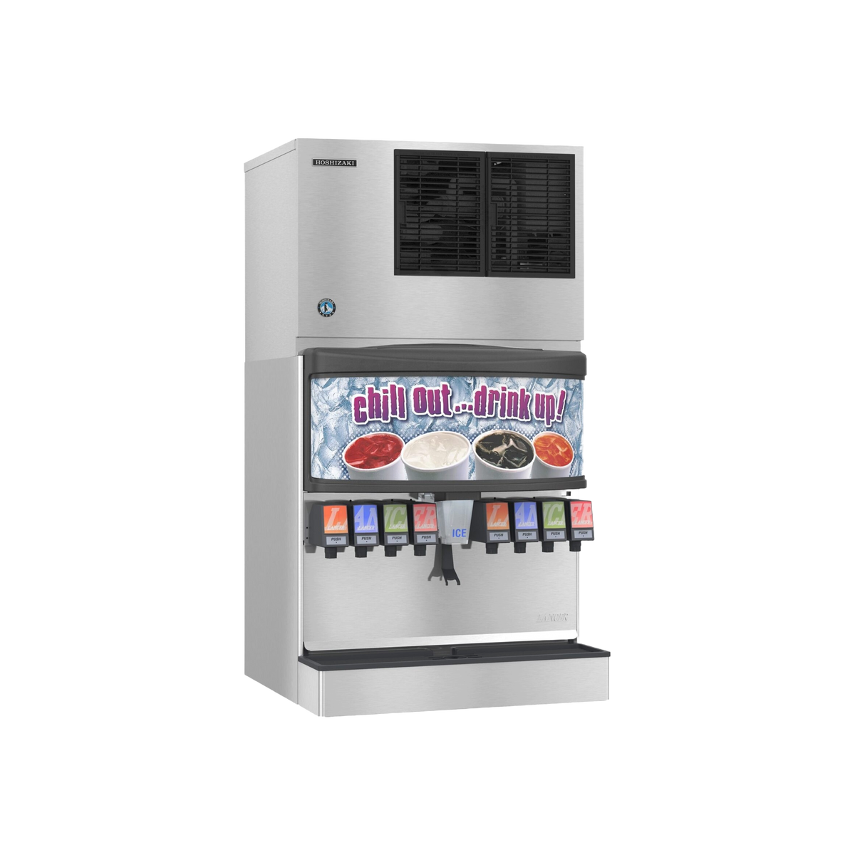 Hoshizaki KMD-505MAJ 30-Inch Air-Cooled Crescent Cube Ice Machine Head - 500 lb/Day, Dispenser-Ready