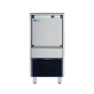 Front view of the ITV DELTA NG 120 air-cooled gourmet cube undercounter ice machine, rated at 108 lb/day.