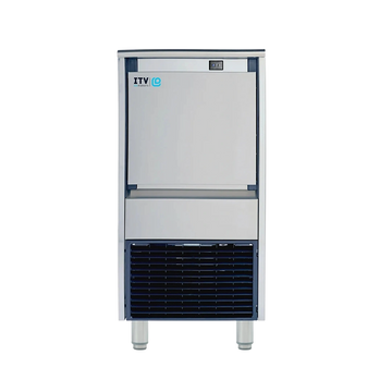 Front view of the ITV DELTA NG 80 air-cooled gourmet cube undercounter ice machine, rated at 77 lb/day.