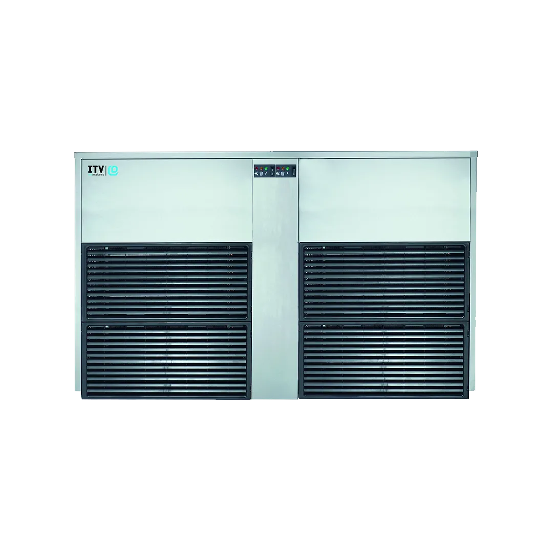 Front view of the ITV IQ 2700 A air-cooled modular granular chip ice machine head, rated at up to 2,860 lb/day.