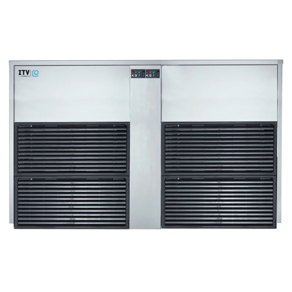 Front view of the ITV IQ 2700 W water-cooled modular granular chip ice machine head, rated at up to 2,860 lb/day.