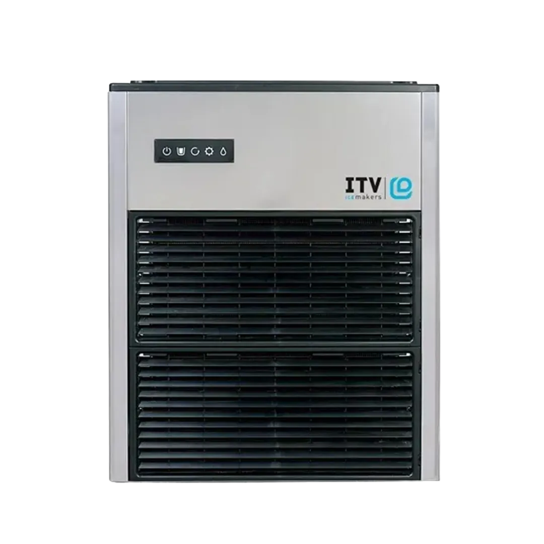 Front view of the ITV IQF 1200 air-cooled modular flake ice machine head, rated at up to 1,197 lb/day.