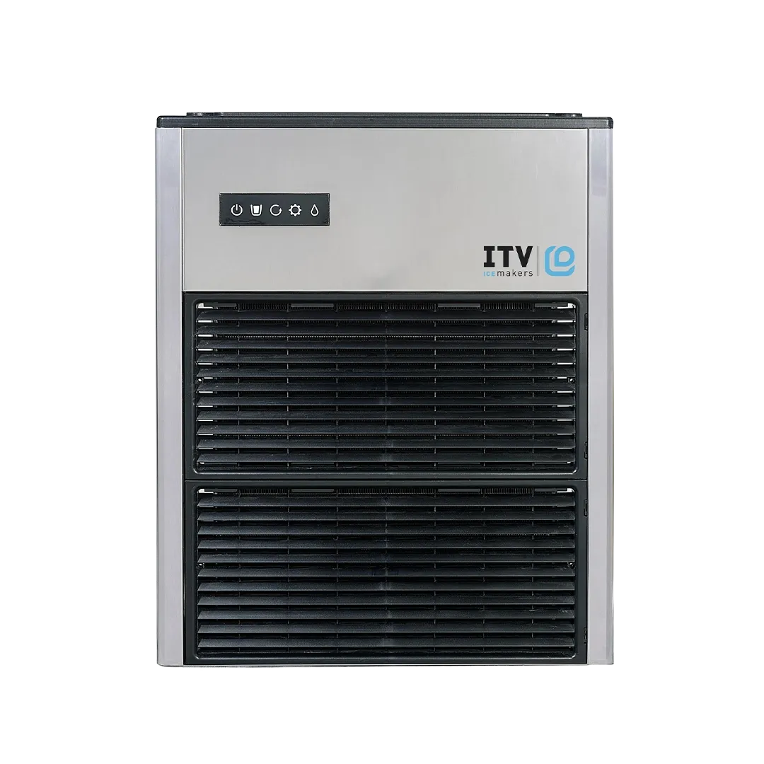 Front view of the ITV IQN 700 modular nugget ice machine head, rated at up to 714 lb/day.