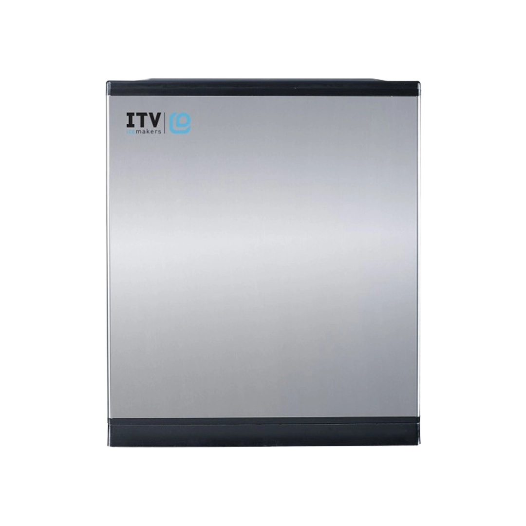 Side view of the ITV SPIKA MS400-22A1H air-cooled modular half-dice ice machine head, rated at up to 432 lb/day