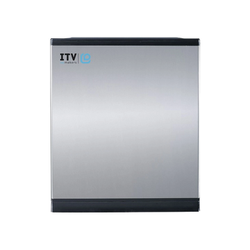 Side view of the ITV SPIKA MS400-22A1H air-cooled modular half-dice ice machine head, rated at up to 432 lb/day