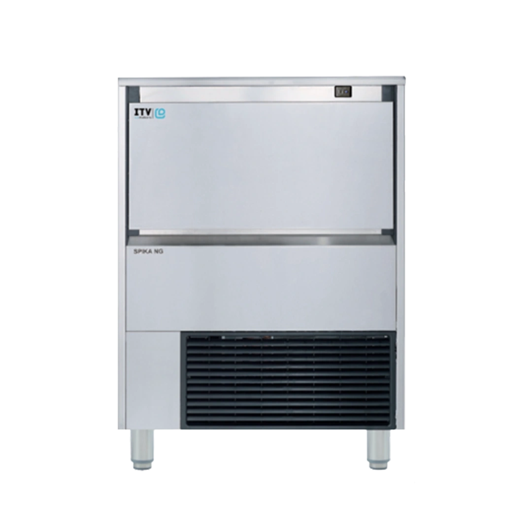Front view of the ITV SPIKA NG 160 A1F air-cooled full dice undercounter ice machine, rated at 159 lb/day.