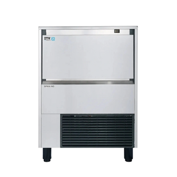 Front view of the ITV SPIKA NG 230 A1F air-cooled full dice undercounter ice machine, rated at 223 lb/day.