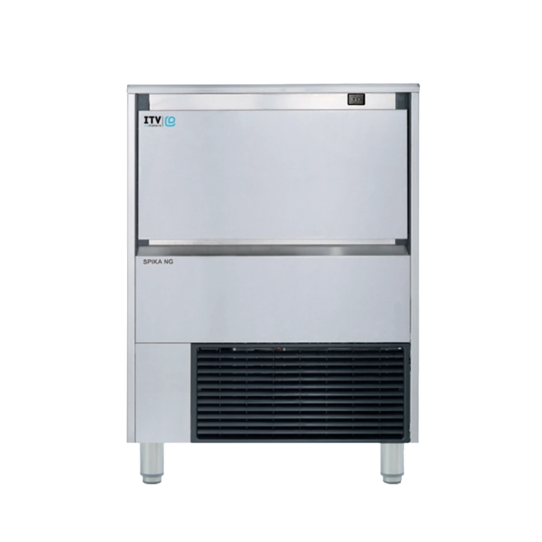 Front view of the ITV SPIKA NG 230 A1H air-cooled half dice undercounter ice machine, rated at 223 lb/day.
