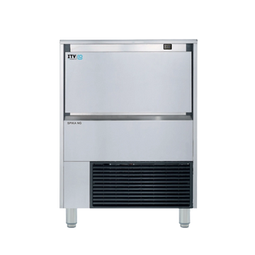 Front view of the ITV SPIKA NG 230 A1H air-cooled half dice undercounter ice machine, rated at 223 lb/day.