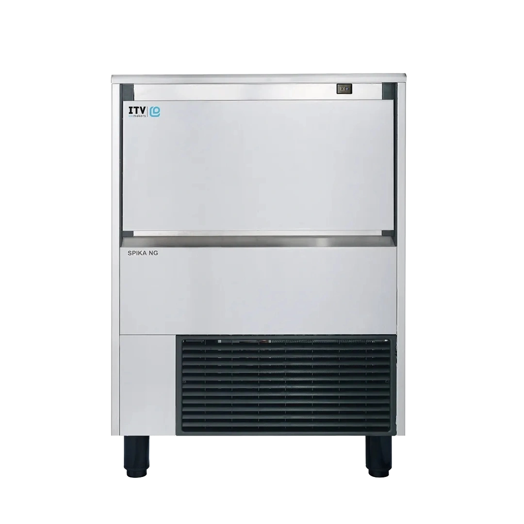 Front view of the ITV SPIKA NG 360 A1F air-cooled full dice undercounter ice machine, rated at 340 lb/day.