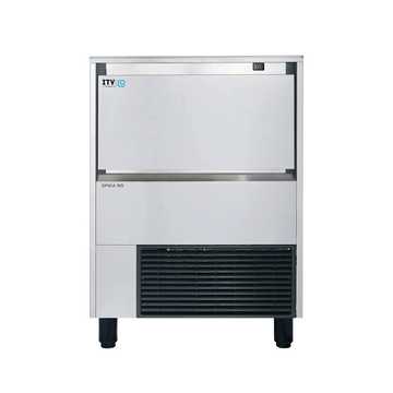 Front view of the ITV SPIKA NG 360 A1H air-cooled half dice undercounter ice machine, rated at 340 lb/day.
