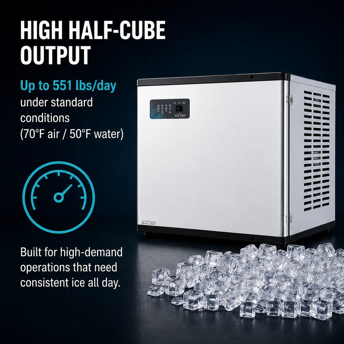 Ice machine on a white background