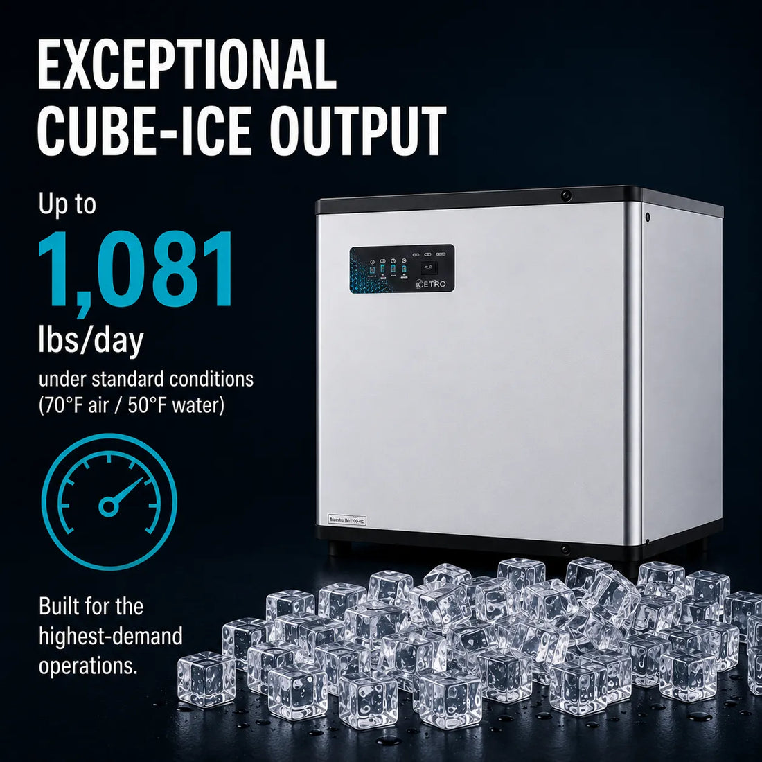 Ice maker on a white background